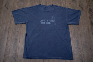 Live Free or Die Men's T-Shirt w/State Outline