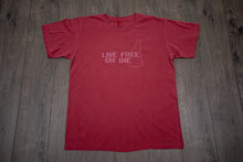 Load image into Gallery viewer, Live Free or Die Men&#39;s T-Shirt w/State Outline
